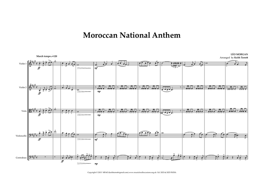 Moroccan National Anthem for String Orchestra String Orchestra scores gallery preview page 2