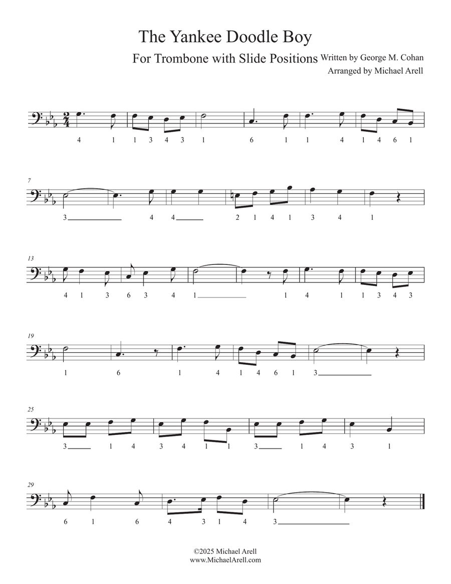The Yankee Doodle Boy for Trombone Bass Trombone scores gallery preview page 2
