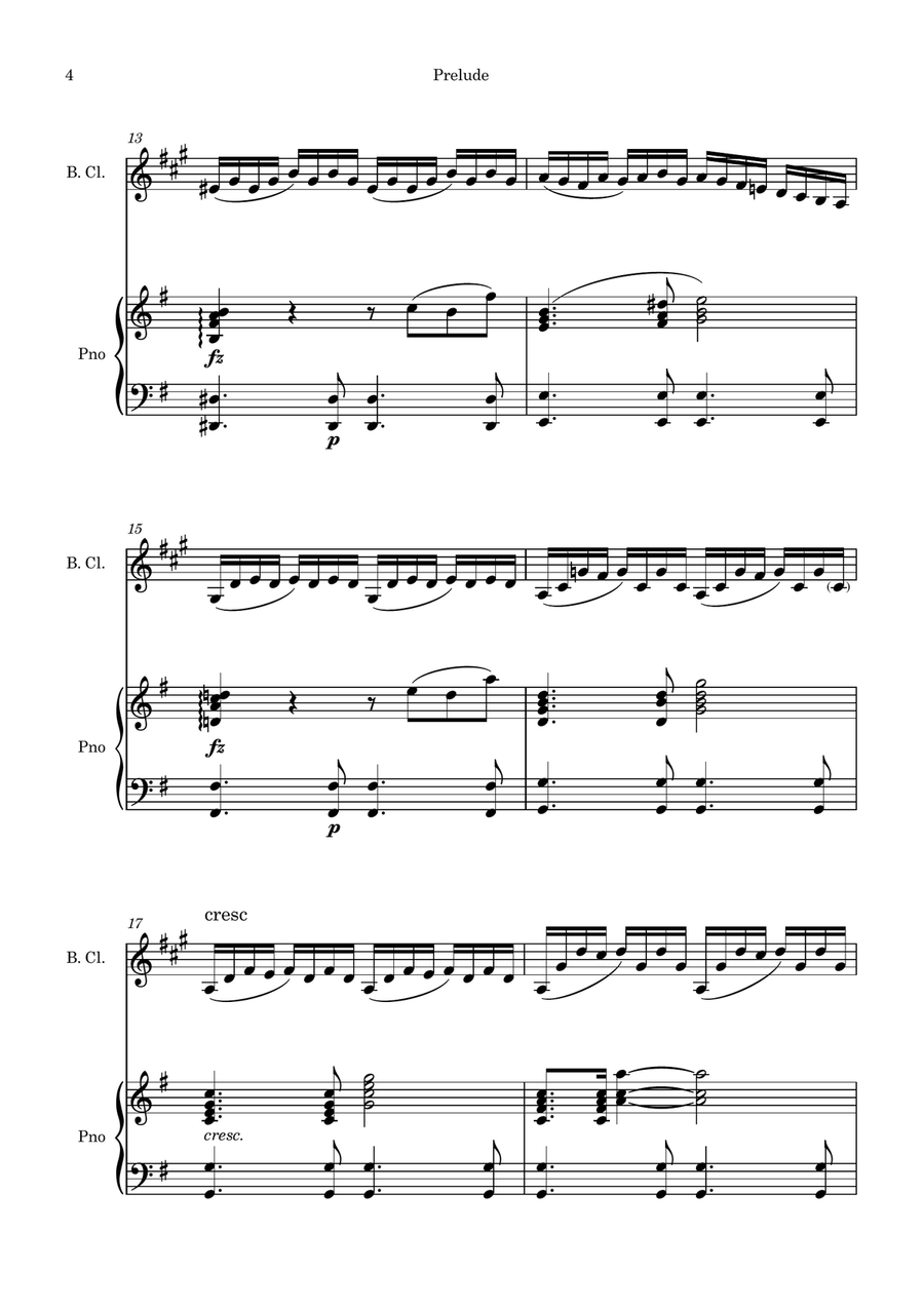 Bach's Cello Suite, No. 1 Bass Clarinet scores gallery preview page 4
