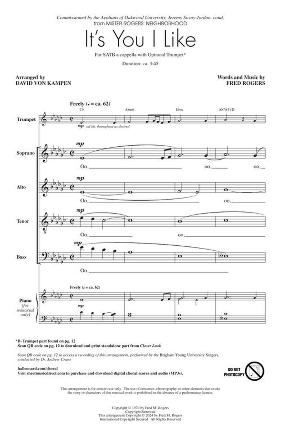 It's You I Like It's You I Like 4-Part scores gallery preview page 3