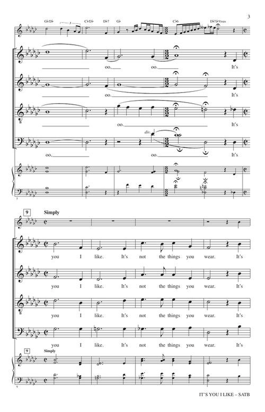 It's You I Like It's You I Like 4-Part scores gallery preview page 4