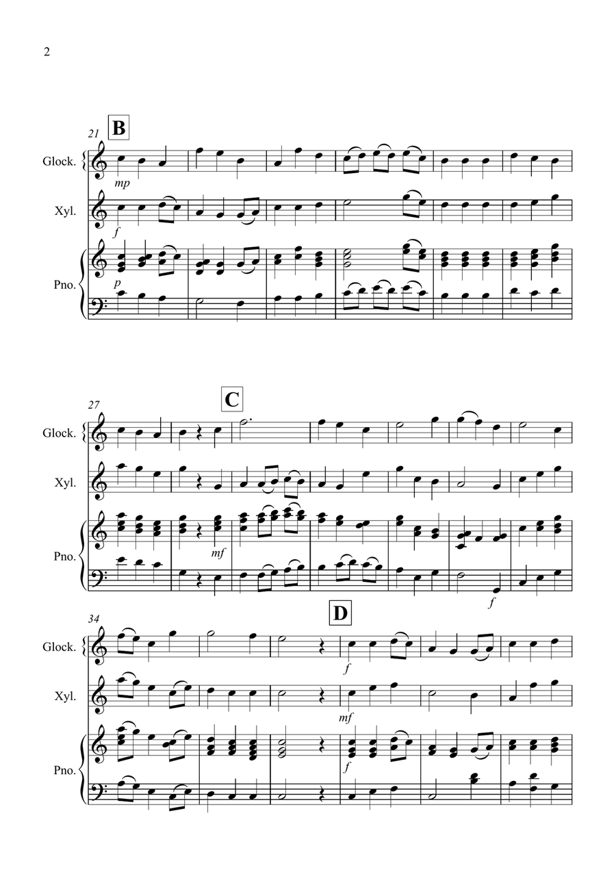 Be Thou My Vision for Glockenspiel and Xylophone Duet Glockenspiel scores gallery preview page 2