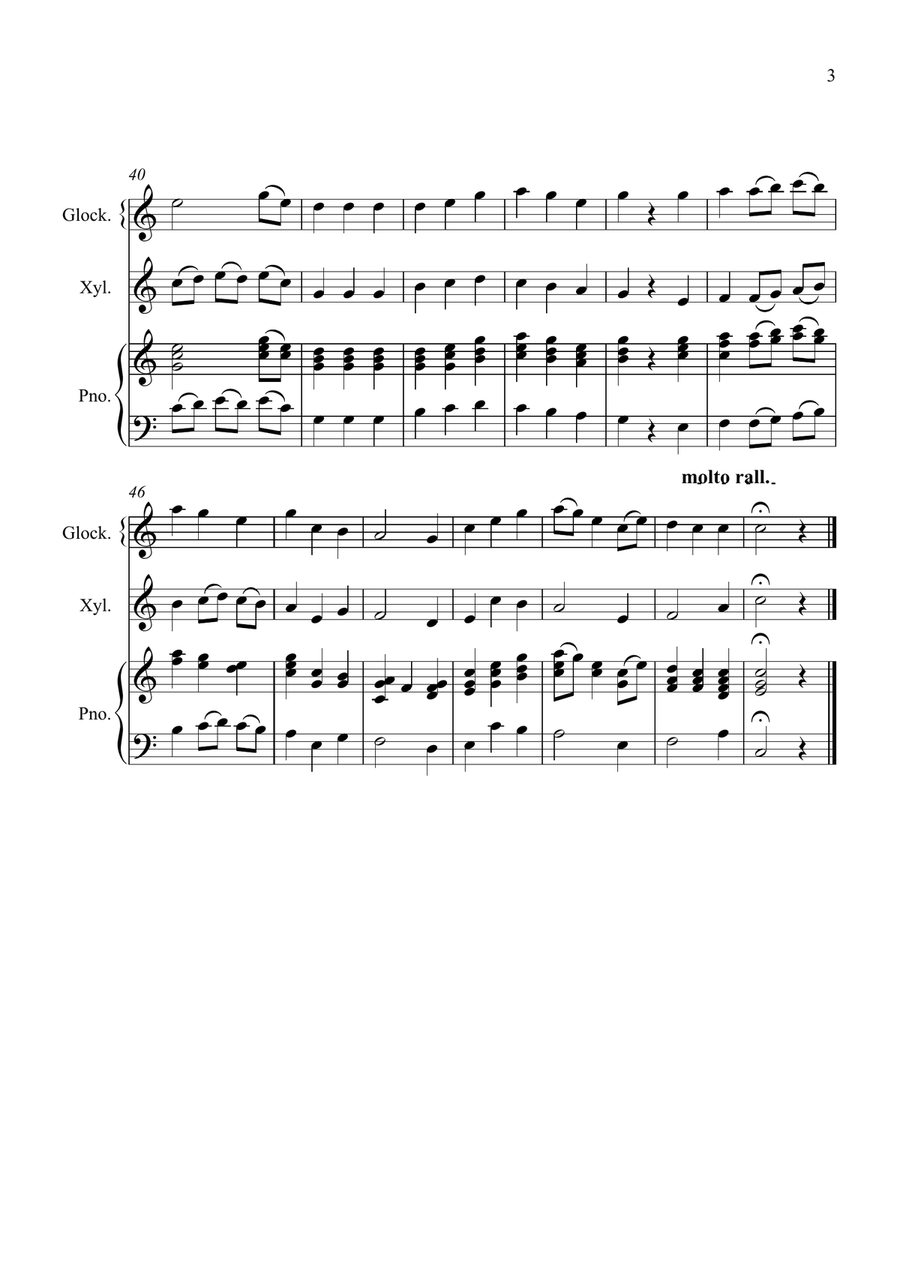 Be Thou My Vision for Glockenspiel and Xylophone Duet Glockenspiel scores gallery preview page 3
