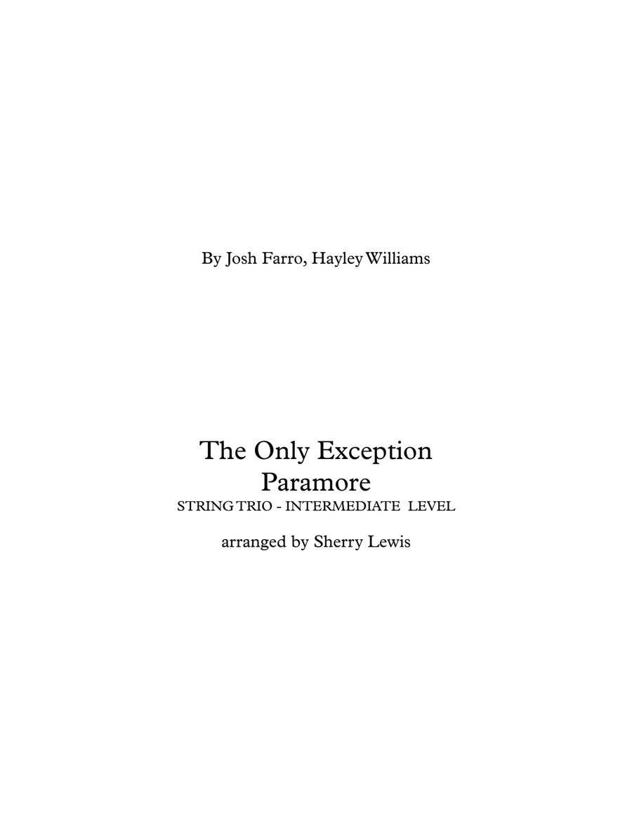 The Only Exception The Only Exception String Trio scores gallery preview page 2