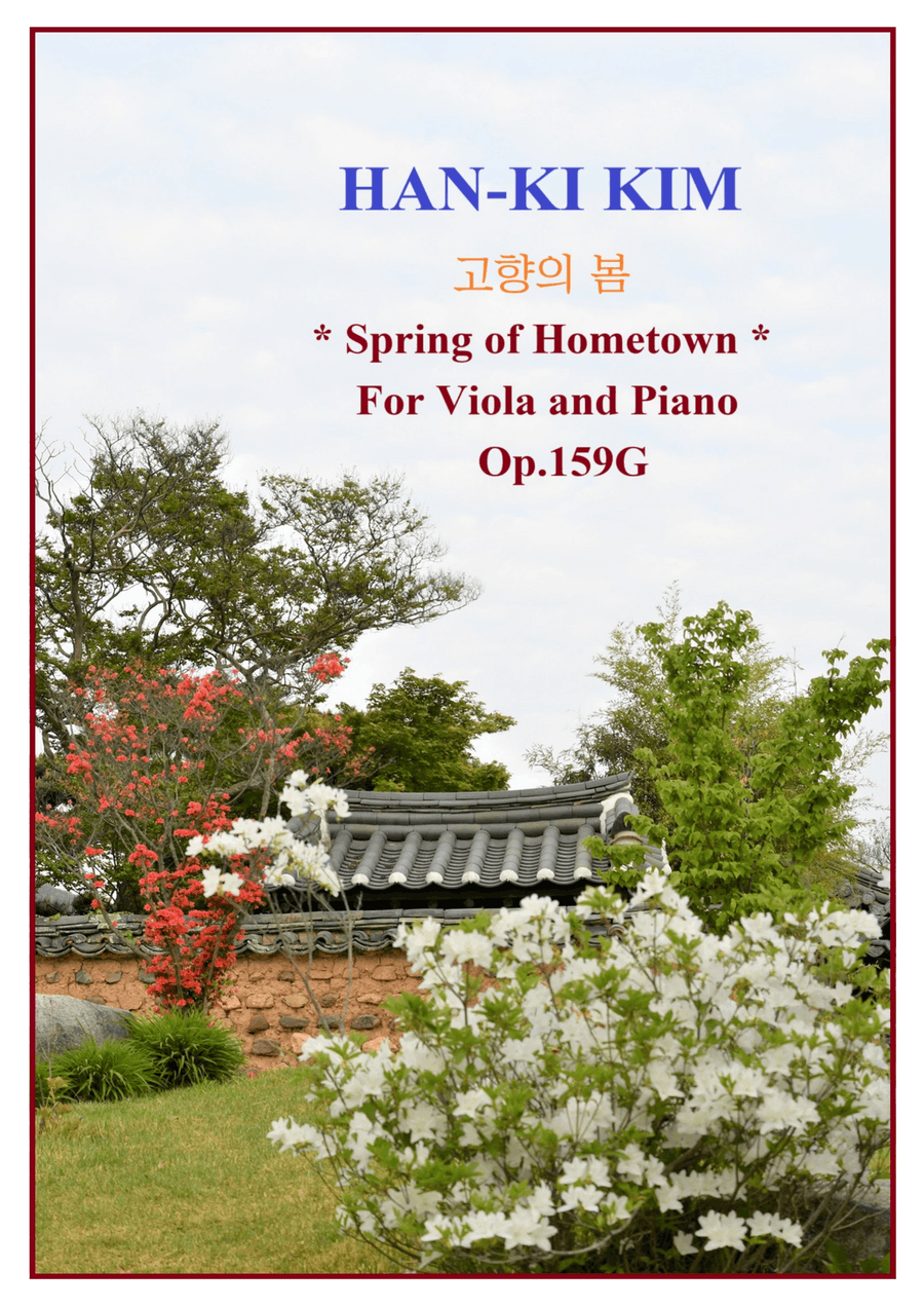 Spring of Hometown (For Viola and Piano) Piano scores gallery preview page 1