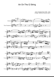 Air on the G String. For Clarinet and Tenor Sax.