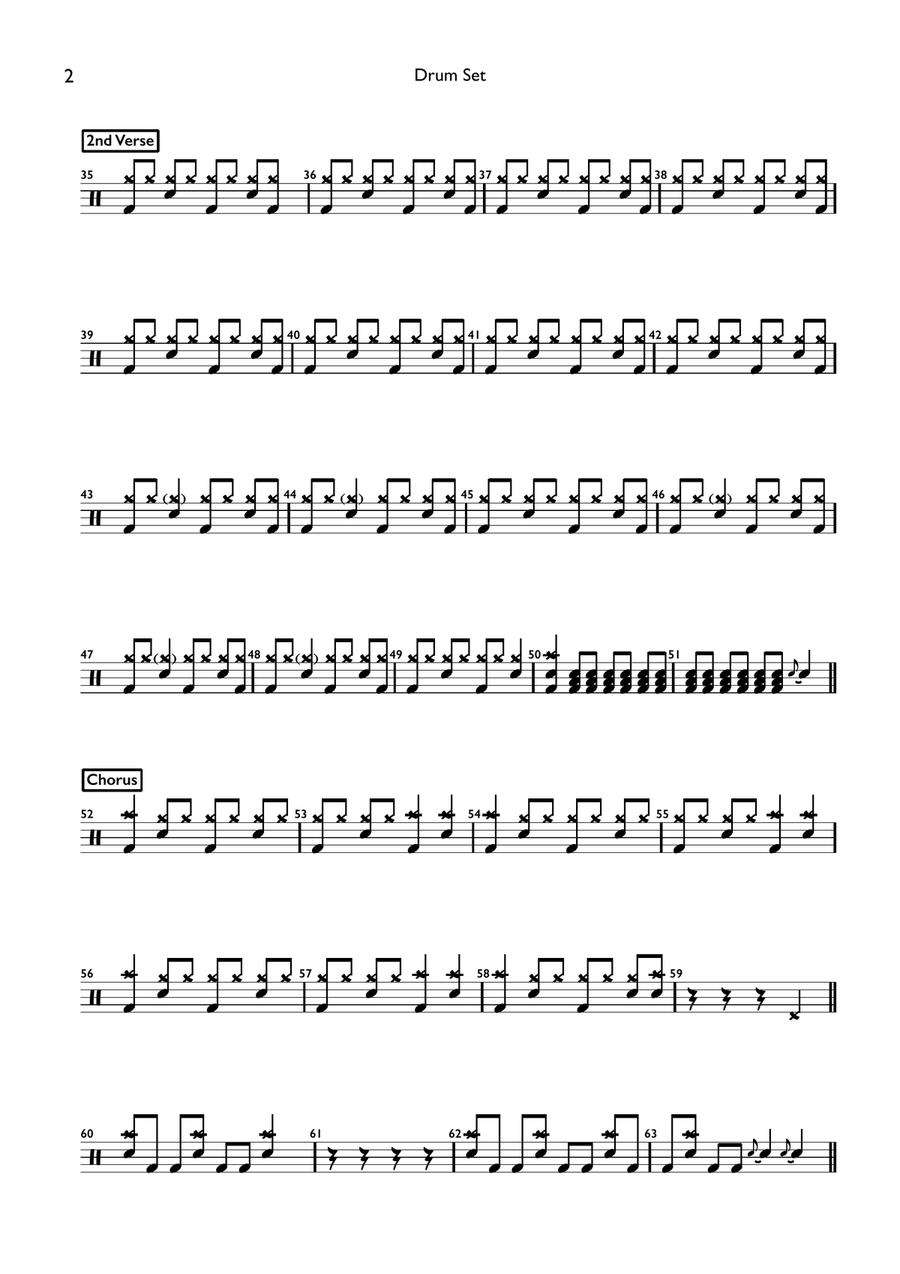 Highway To Hell Highway To Hell Drum Set scores gallery preview page 2
