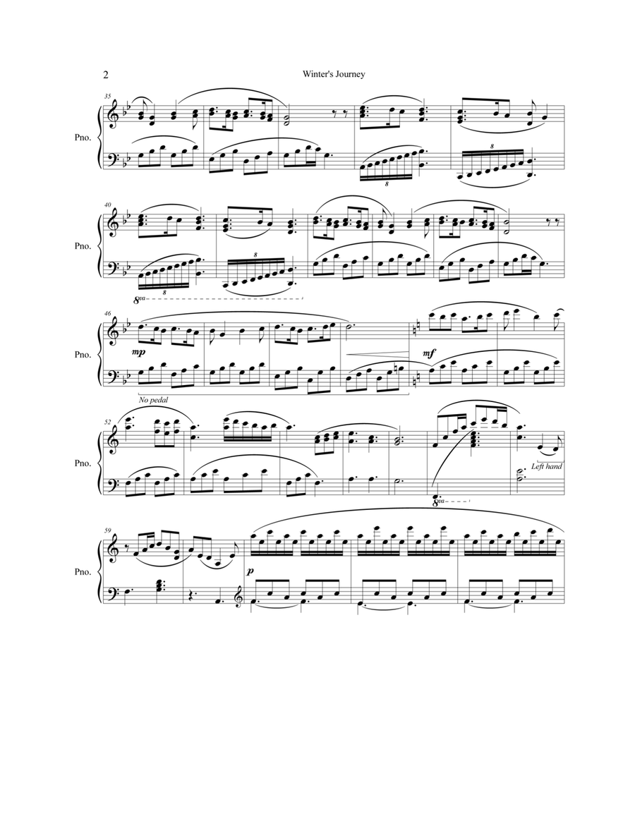 Winter's Journey Piano Solo scores gallery preview page 3