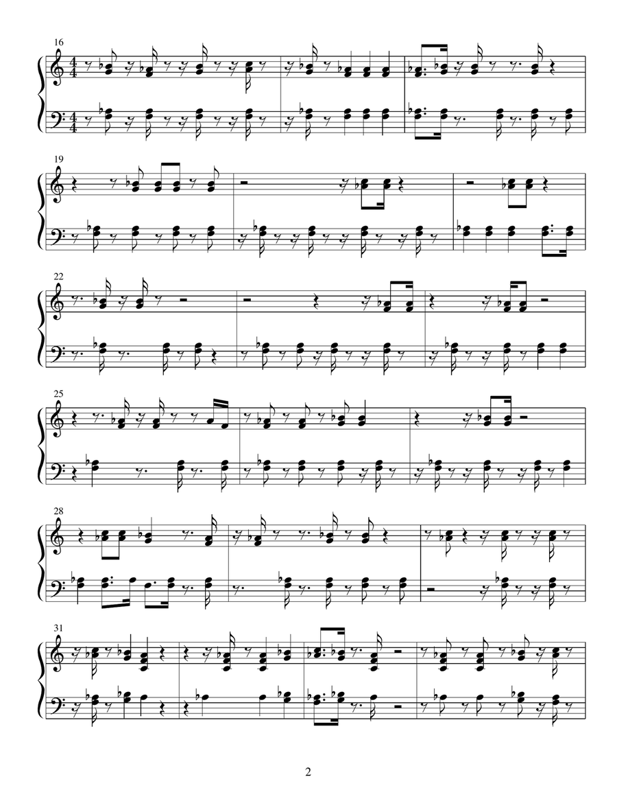 rabbit hops (Second Movement) Piano Solo scores gallery preview page 2