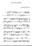 Air on the G String. For Clarinet and Soprano Sax.