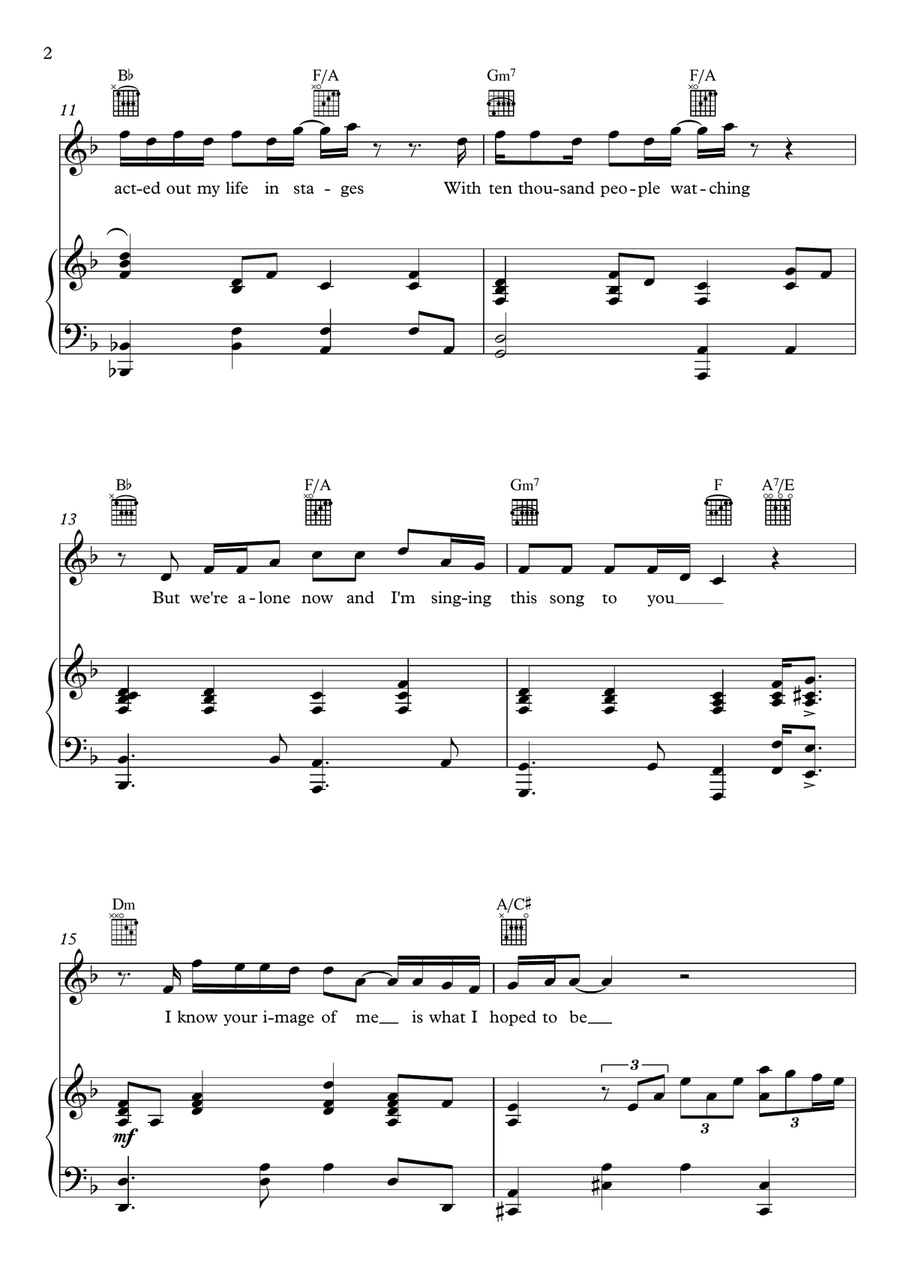 A Song For You Piano, Vocal scores gallery preview page 2