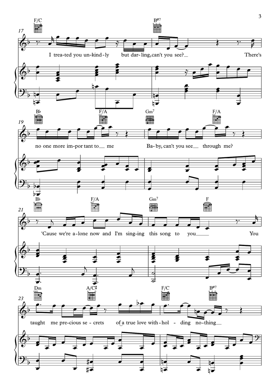 A Song For You Piano, Vocal scores gallery preview page 3