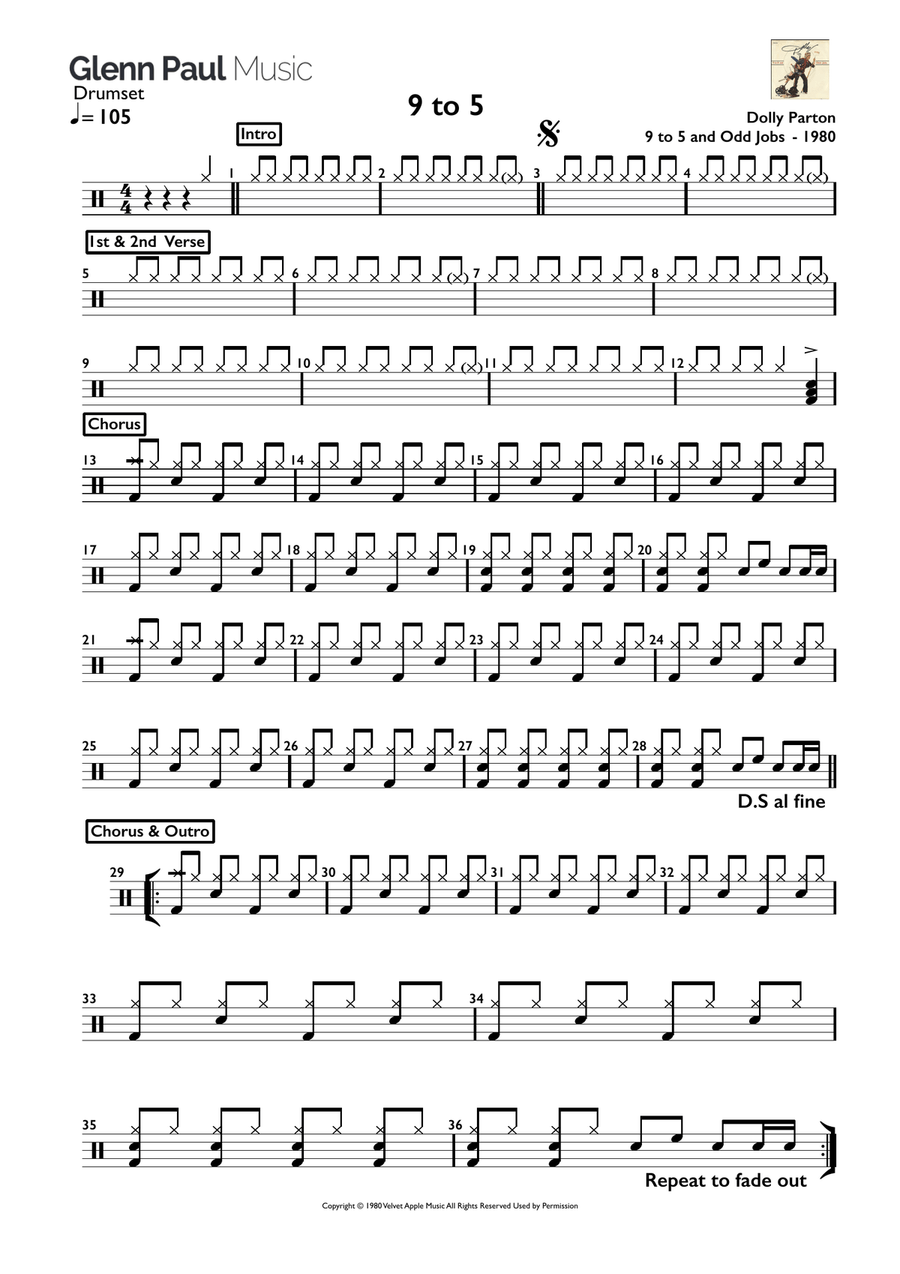 Nine To Five Nine To Five Drum Set scores gallery preview page 1