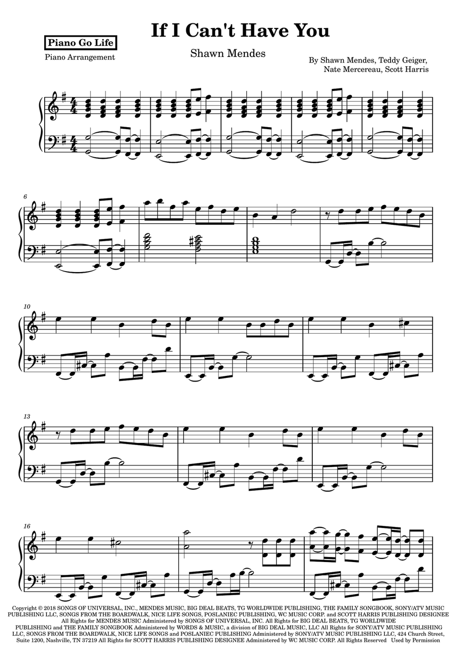 If I Can't Have You If I Can't Have You Piano Solo scores gallery preview page 1