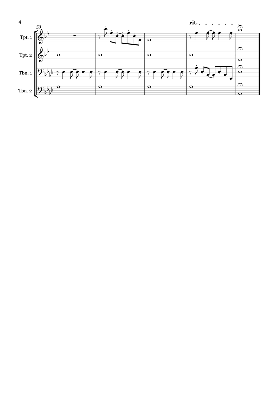 Forrest Gump - Main Title (Feather Theme) Brass Quartet scores gallery preview page 4
