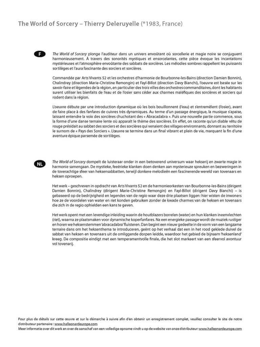 The World of Sorcery The World of Sorcery Concert Band scores gallery preview page 2