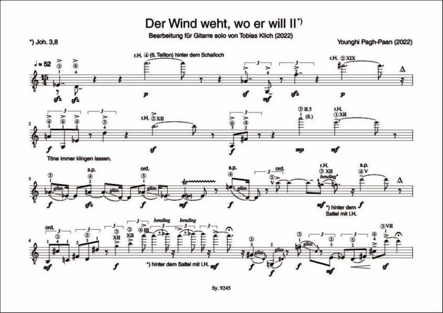 Der Wind weht, wo er will II Guitar scores gallery preview page 2
