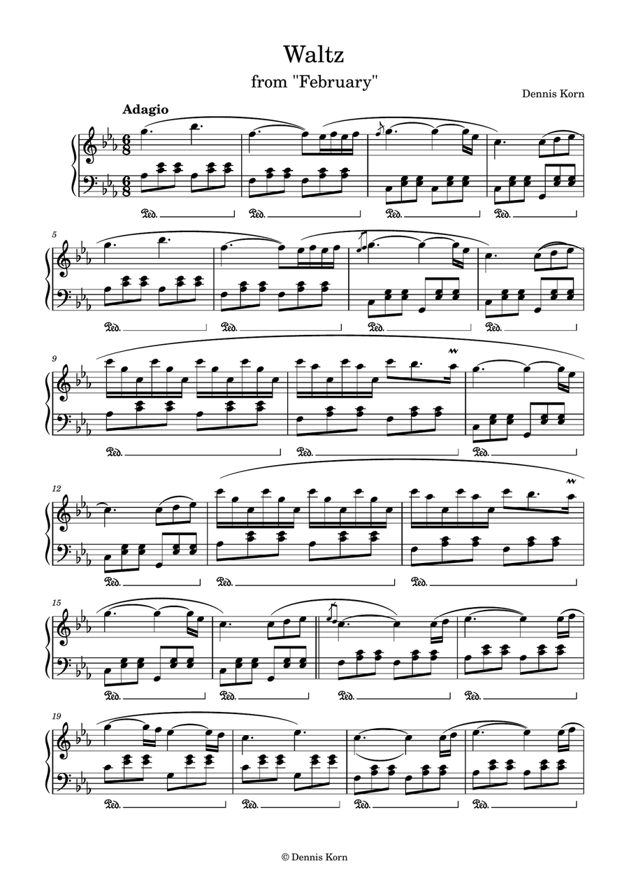 February: Waltz February: Waltz Piano Solo scores gallery preview page 1