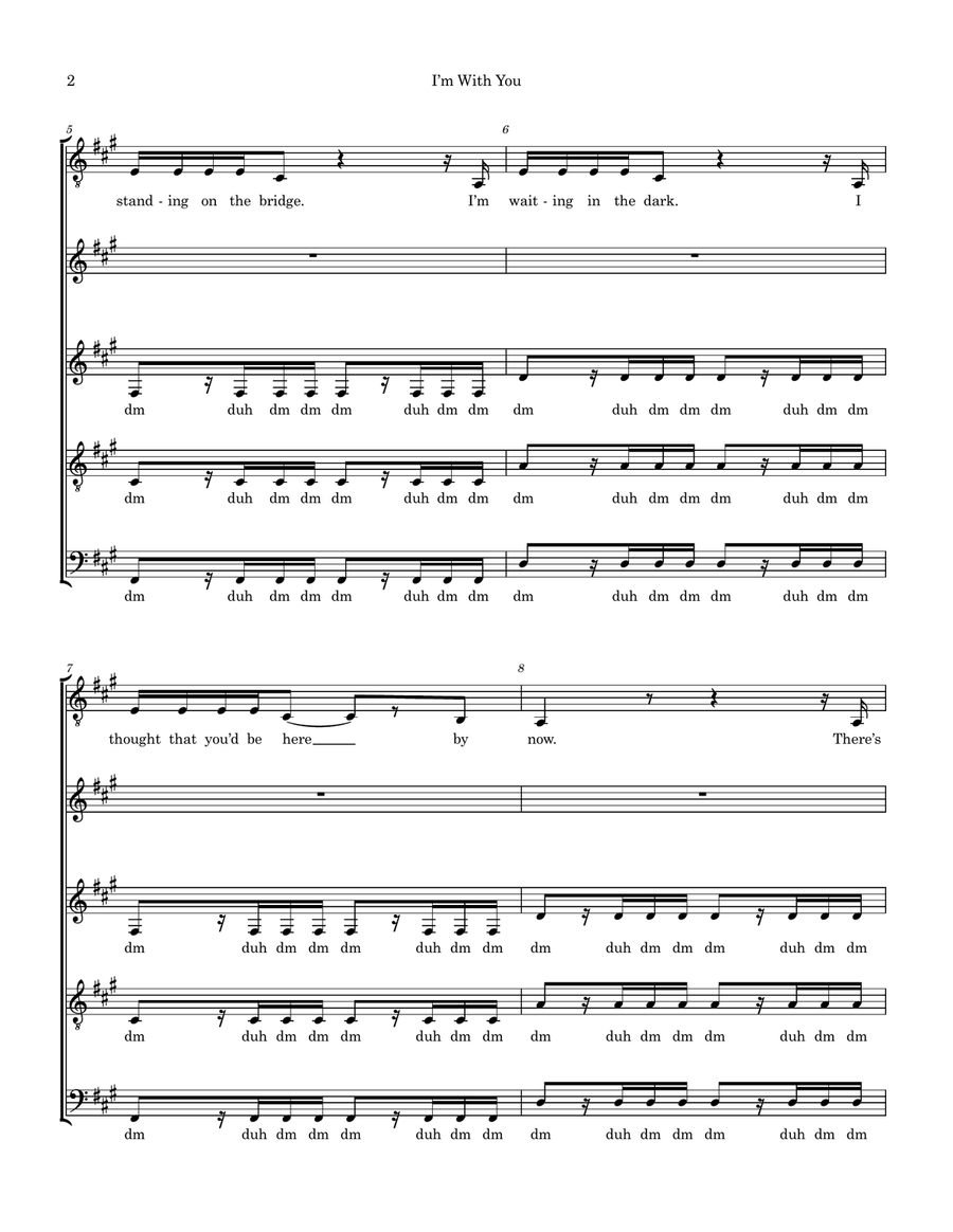 I'm With You 4-Part scores gallery preview page 2