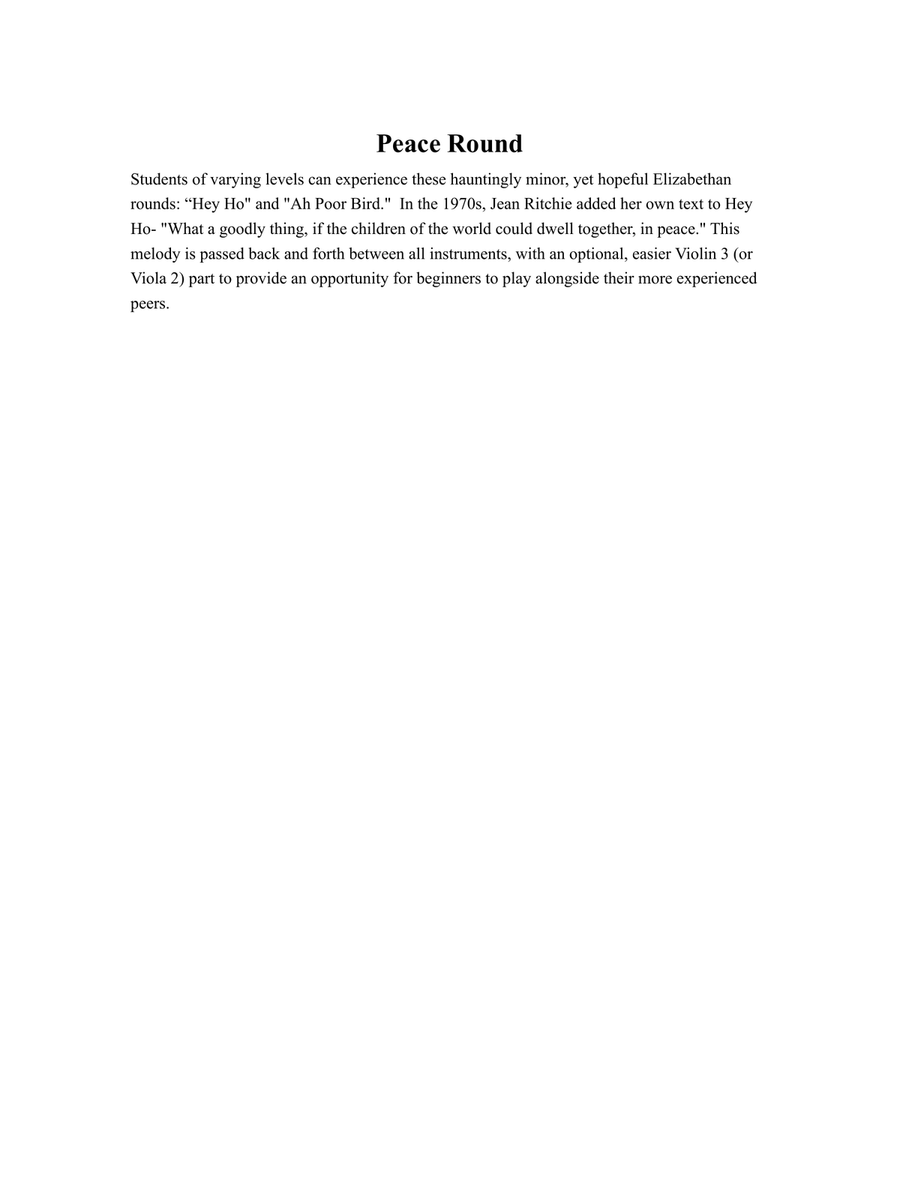 Peace Round Peace Round String Orchestra scores gallery preview page 2
