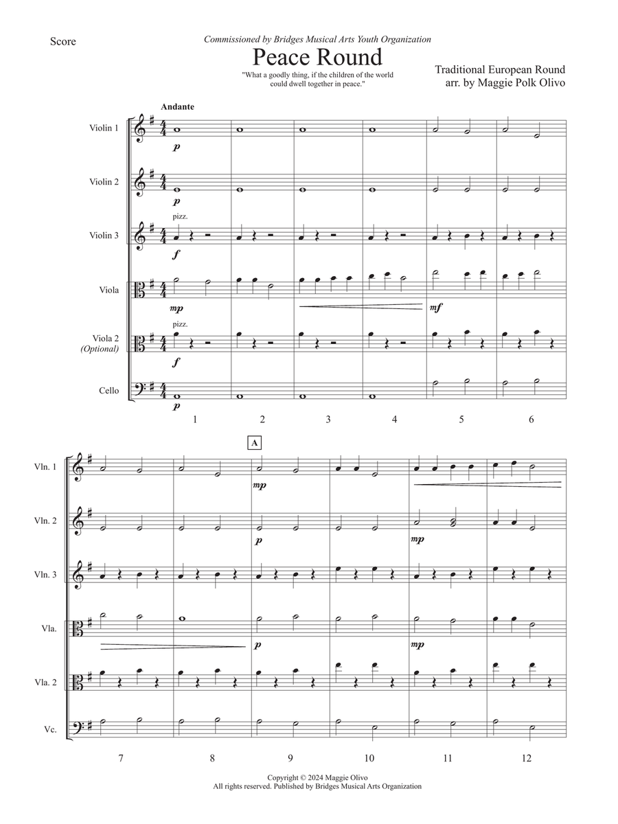 Peace Round Peace Round String Orchestra scores gallery preview page 3