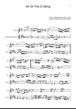Air on the G String. For Violin and Baritone Saxophone.