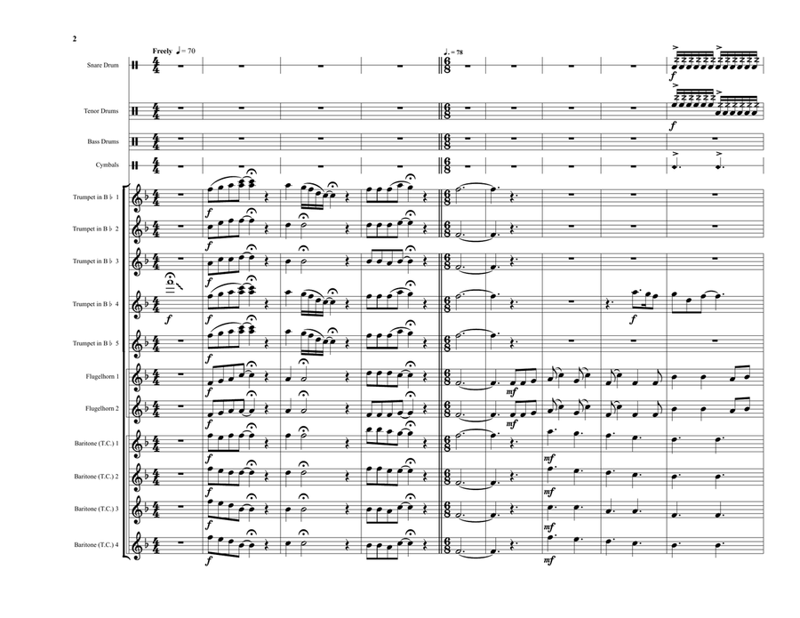 Somebody To Love - Score Only Brass Ensemble scores gallery preview page 2
