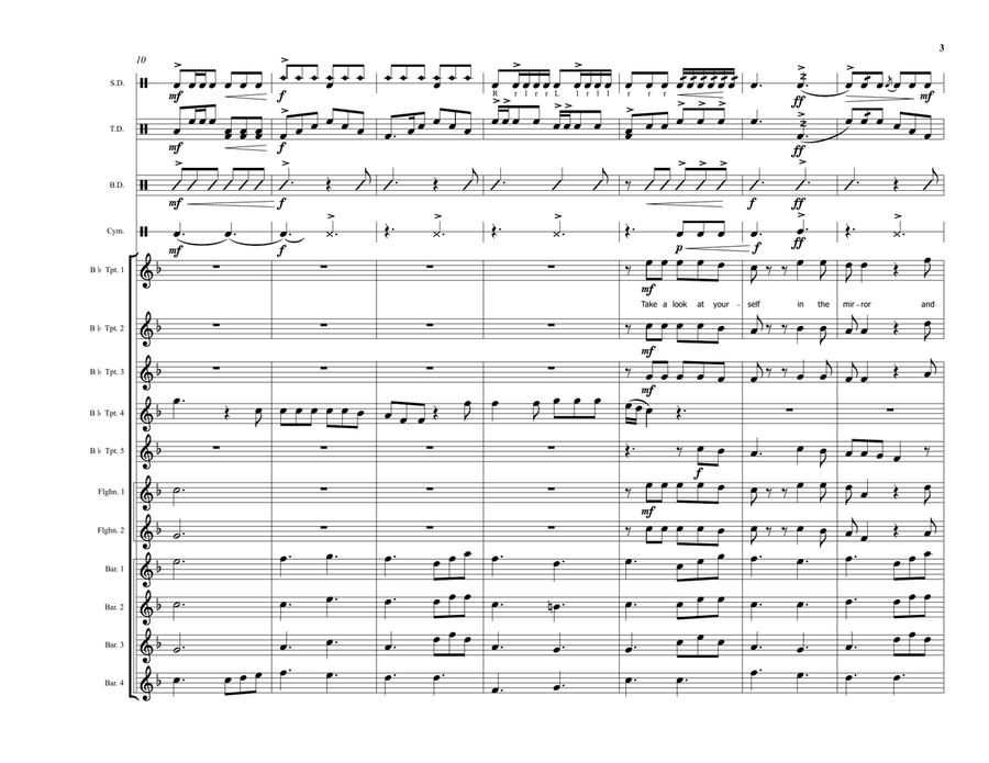 Somebody To Love - Score Only Brass Ensemble scores gallery preview page 3