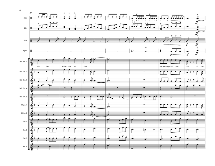 Somebody To Love - Score Only Brass Ensemble scores gallery preview page 6
