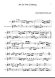 Air on the G String. For Viola and Tenor Saxophone.