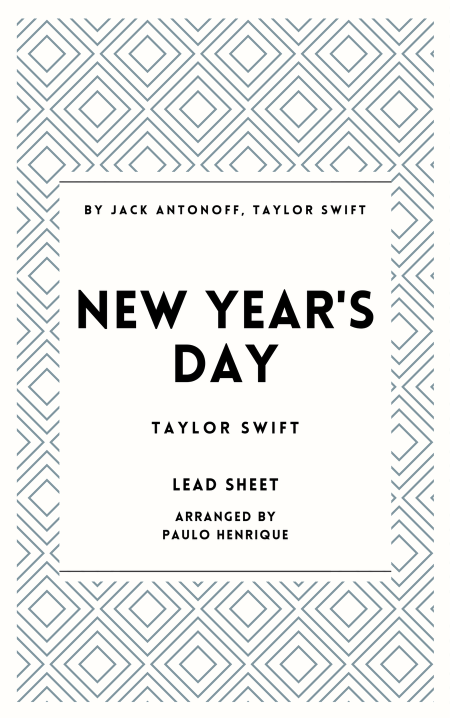 New Year's Day New Year's Day Piano scores gallery preview page 1