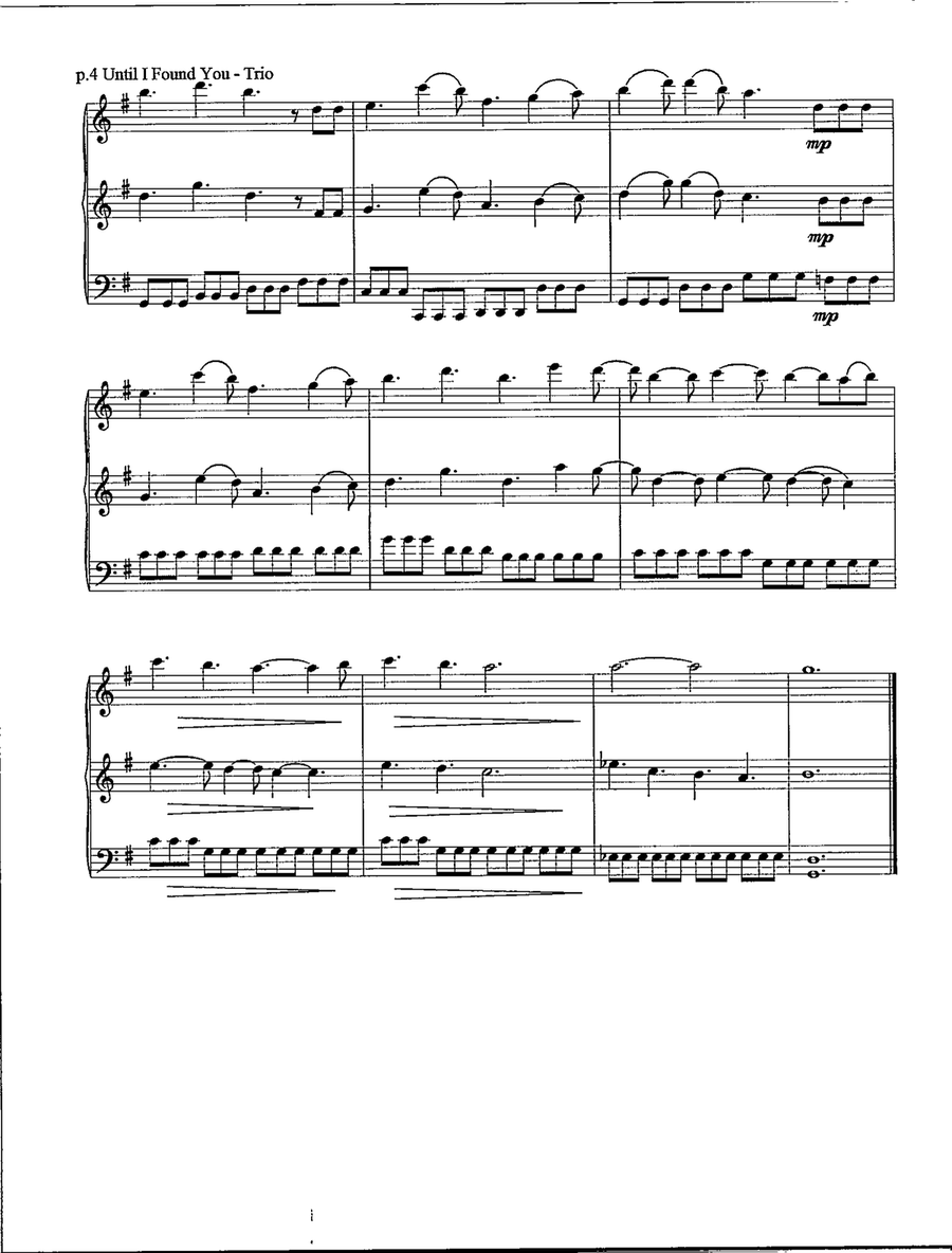 Until I Found You Until I Found You String Trio scores gallery preview page 5