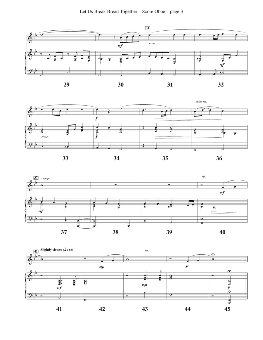 Let Us Break Bread Together on Our Knees Piano scores gallery preview page 3