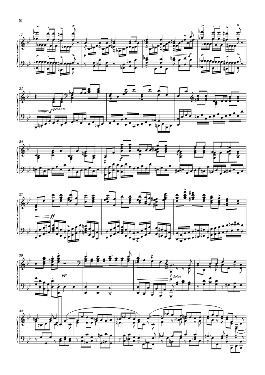 Mozart - Domine Jesu from Requiem in D minor for piano Piano Solo scores gallery preview page 2