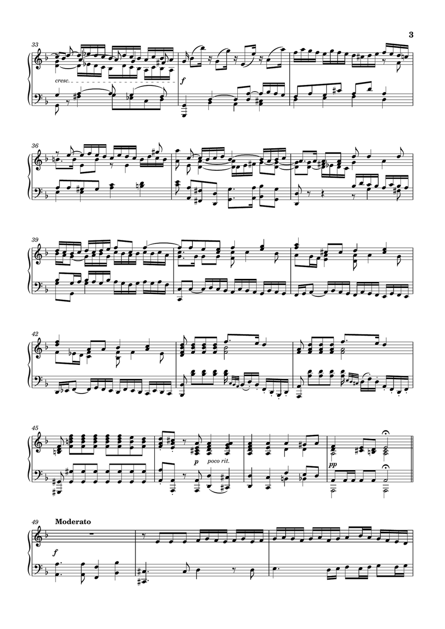 Mozart - Introitus & Kyrie from Requiem in D minor for piano Piano Solo scores gallery preview page 3