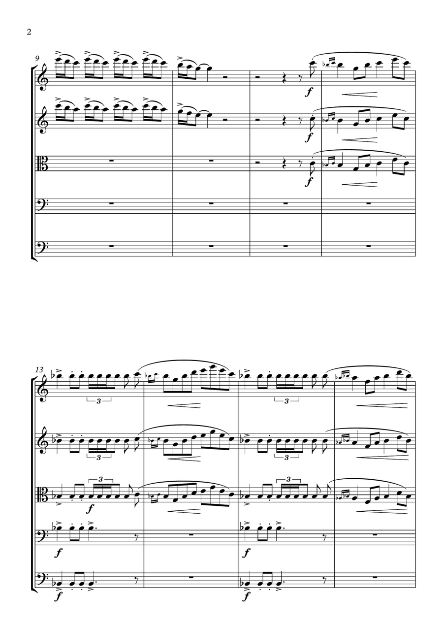 Peer Gynt - Suite No. 2, Op. 55 - II. Arabian Dance String Orchestra scores gallery preview page 2
