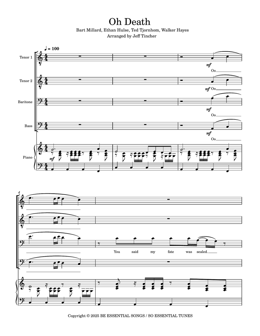 O Death O Death TTBB scores gallery preview page 2