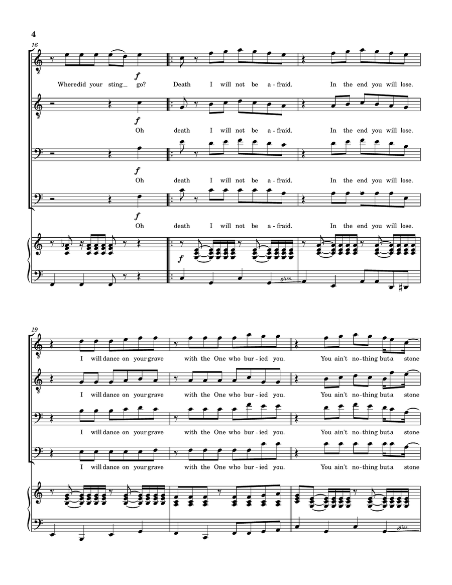 O Death O Death TTBB scores gallery preview page 5