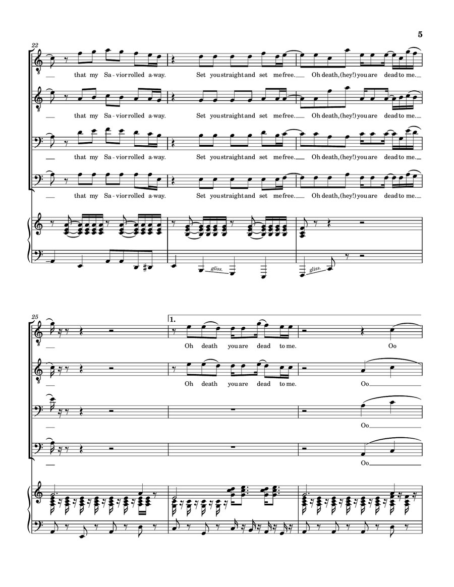 O Death O Death TTBB scores gallery preview page 6