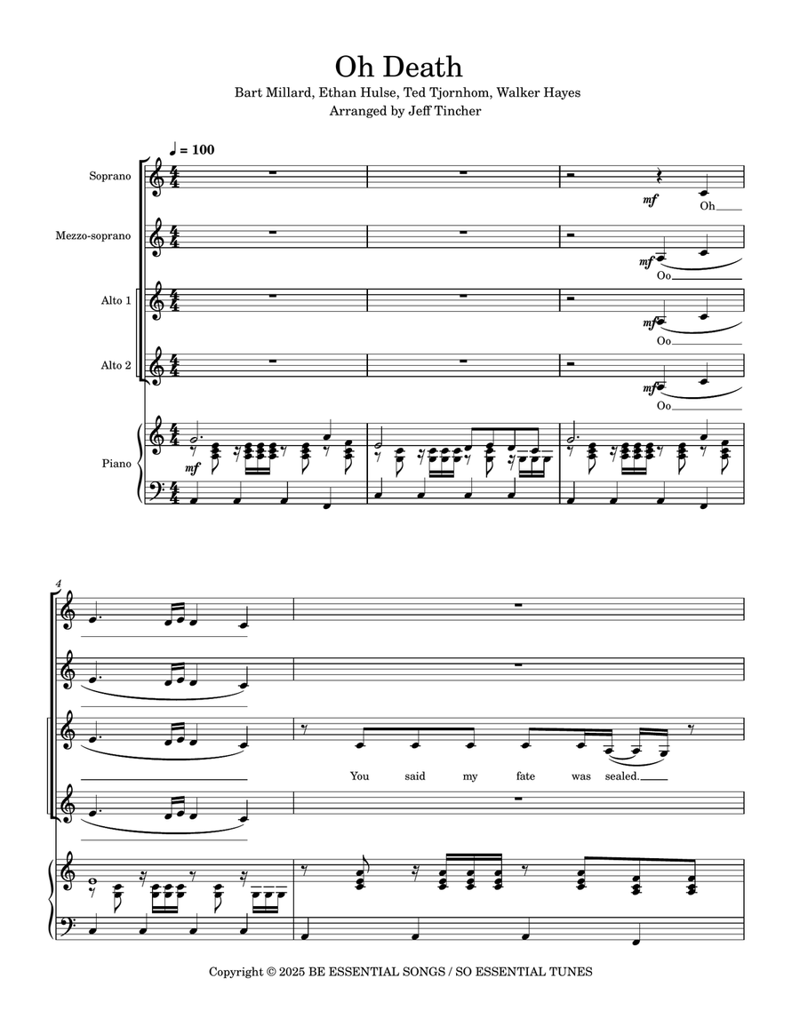 O Death O Death SSAA scores gallery preview page 2