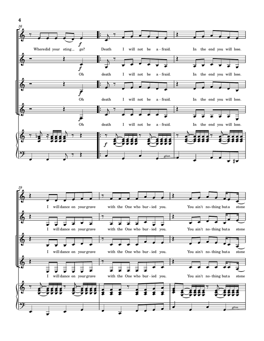 O Death O Death SSAA scores gallery preview page 5