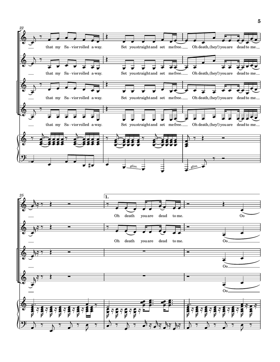 O Death O Death SSAA scores gallery preview page 6
