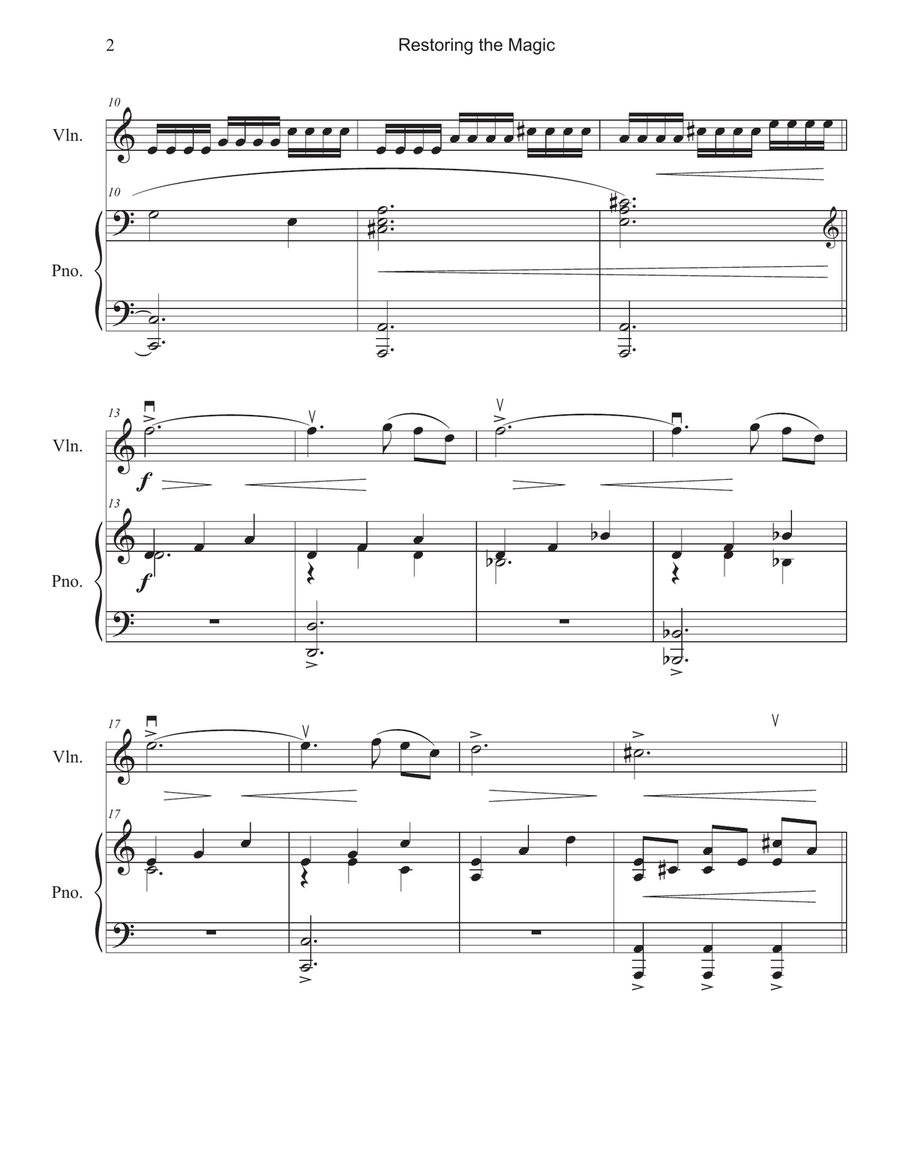 Restoring The Magic Restoring The Magic Violin Solo scores gallery preview page 3