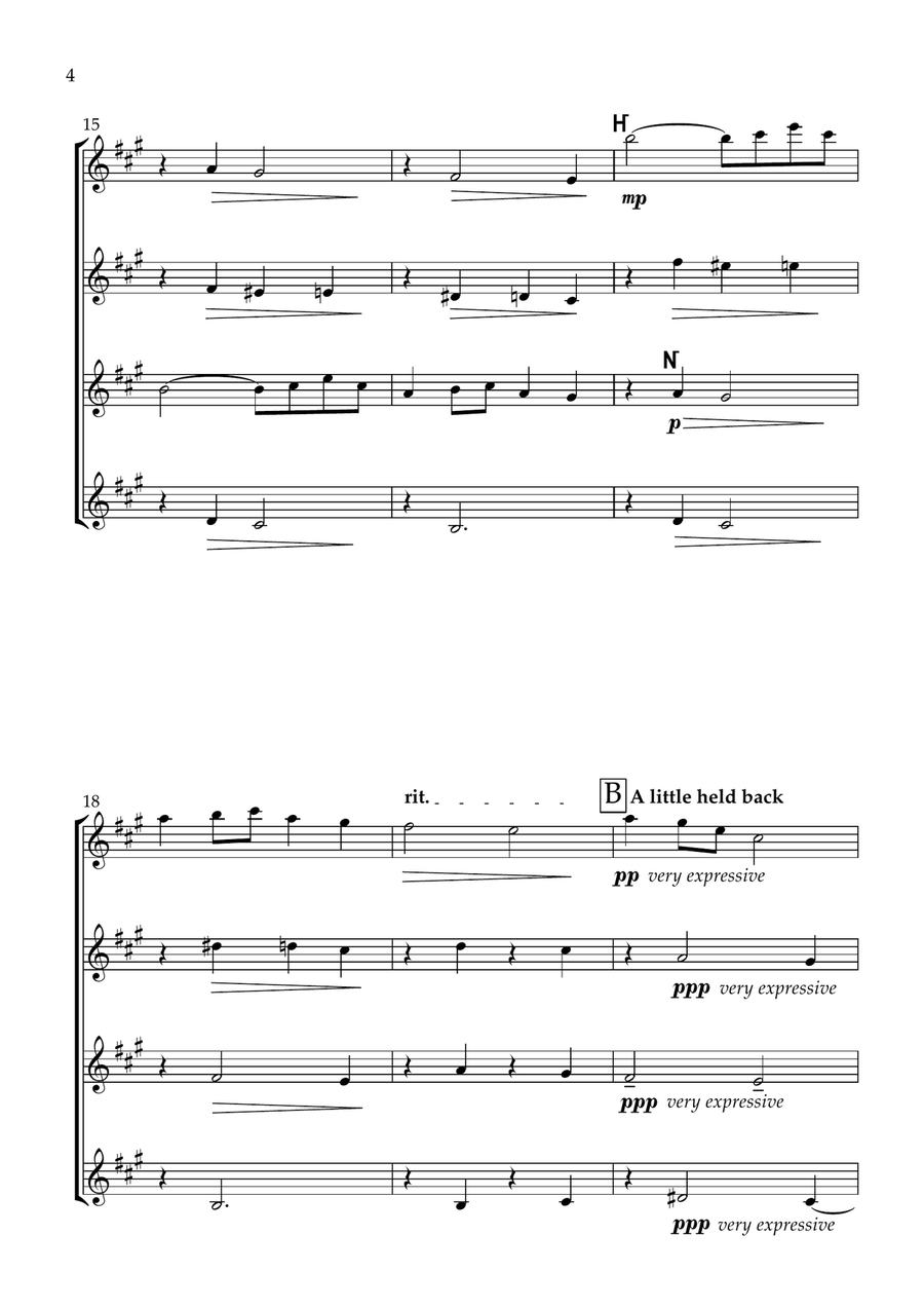 Sonatine I for Four-part Classical Guitar Ensemble Small Ensemble scores gallery preview page 4