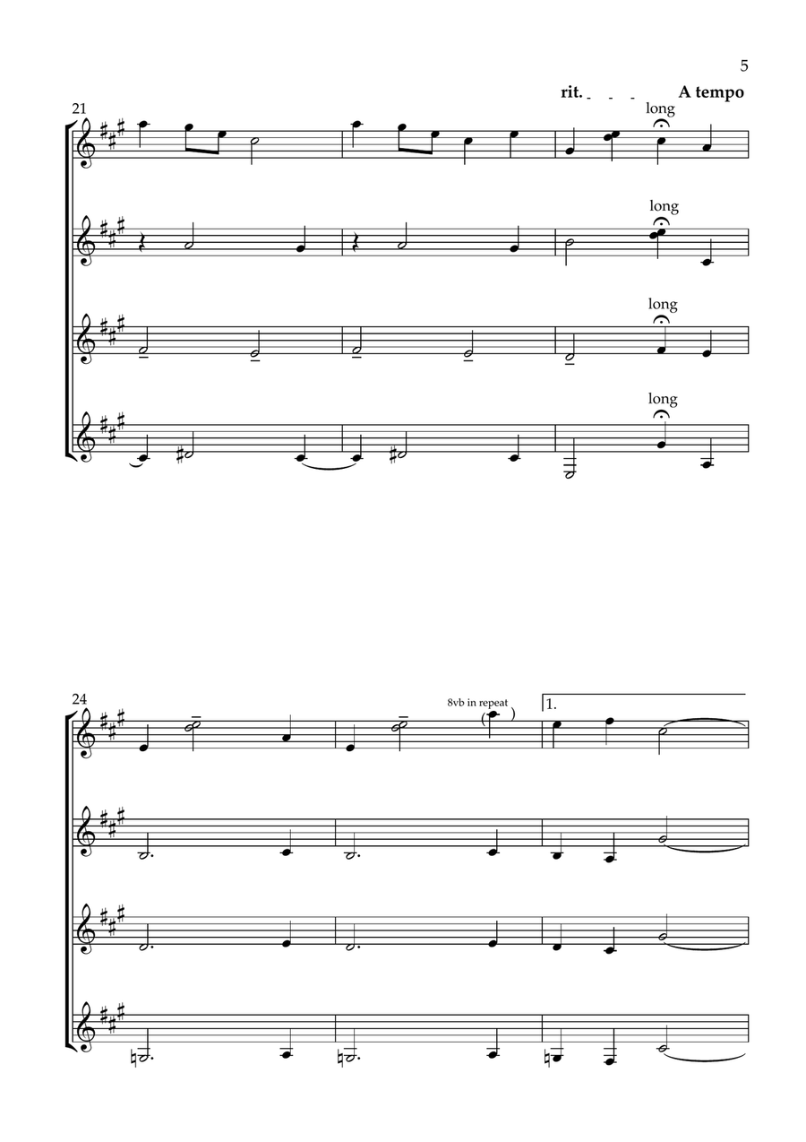 Sonatine I for Four-part Classical Guitar Ensemble Small Ensemble scores gallery preview page 5