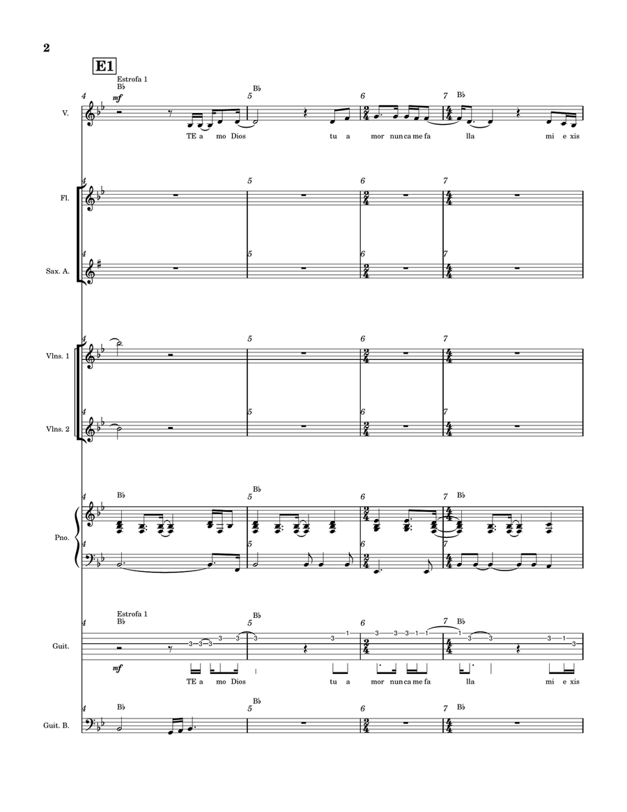 La Bondad de Dios (Goodness of God) SA scores gallery preview page 2