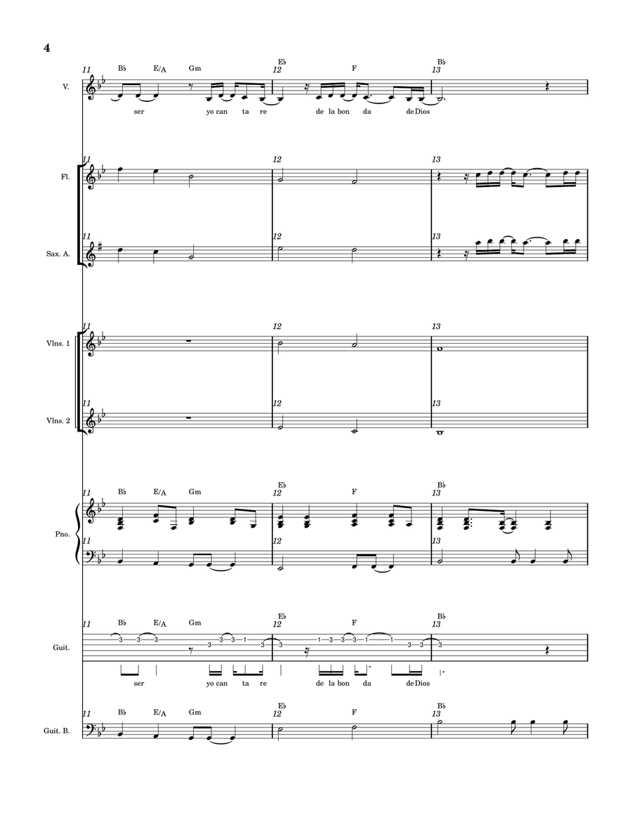 La Bondad de Dios (Goodness of God) SA scores gallery preview page 4