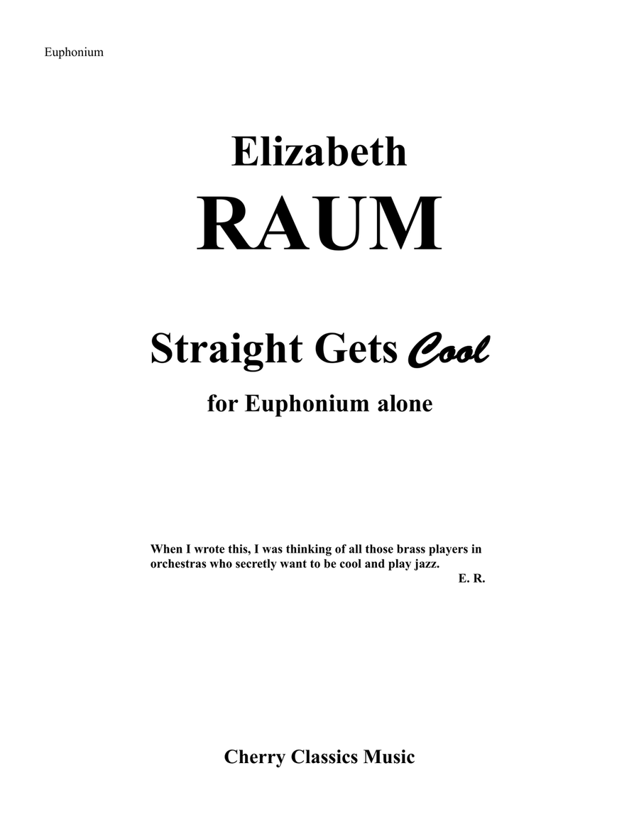 Straight Gets Cool for Euphonium Alone Euphonium scores gallery preview page 1