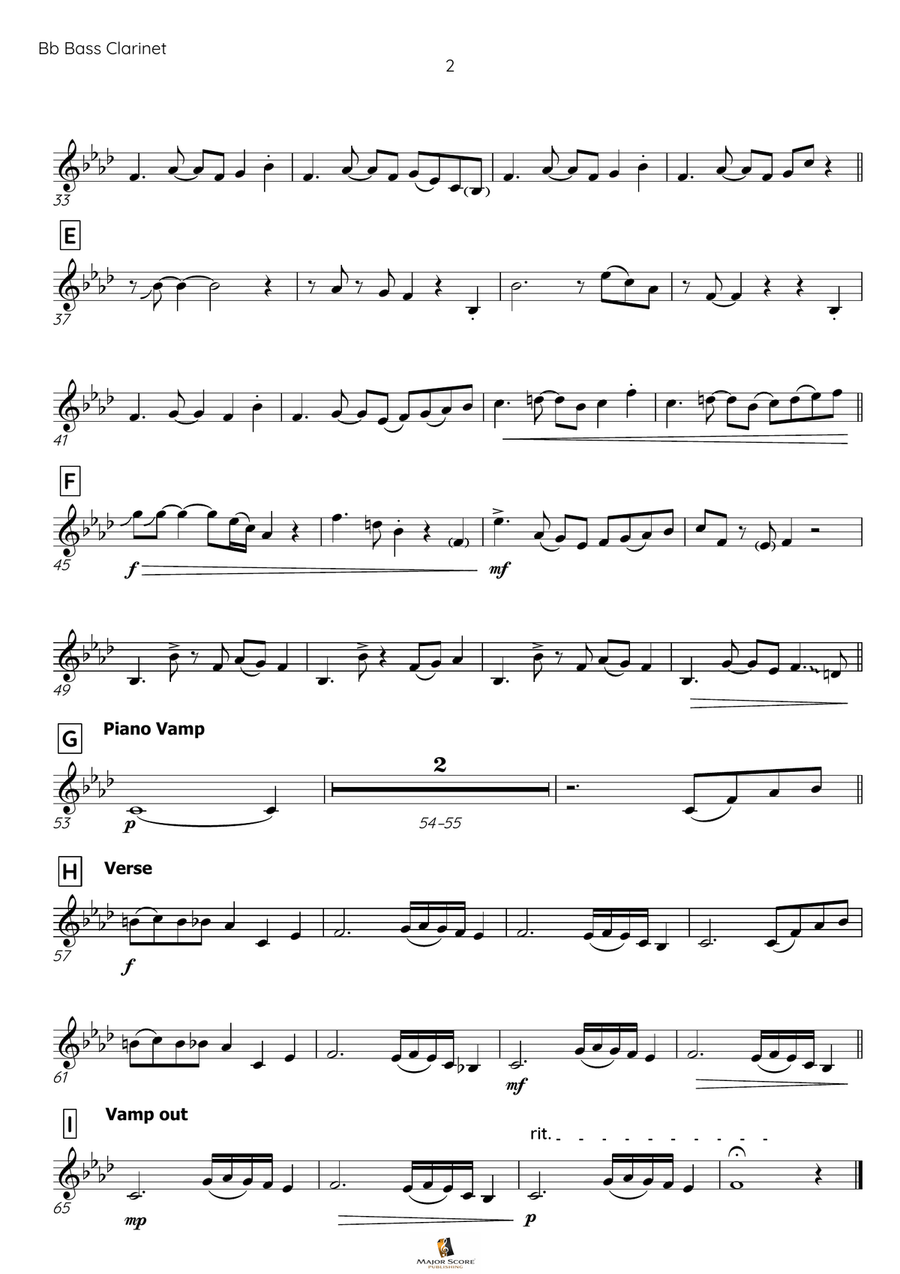 Take Five Bass Clarinet scores gallery preview page 3
