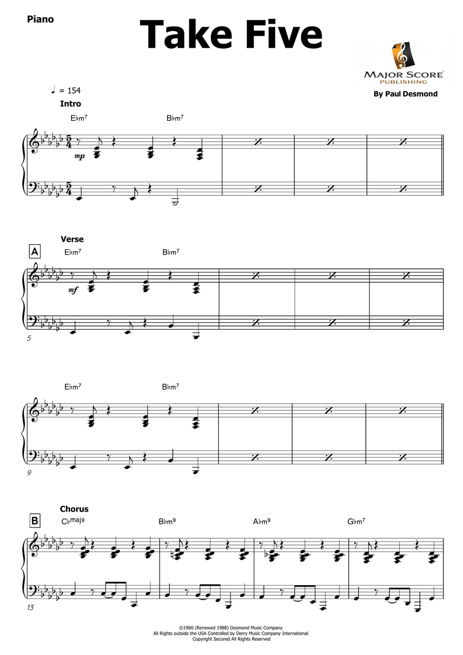 Take Five Bass Clarinet scores gallery preview page 4